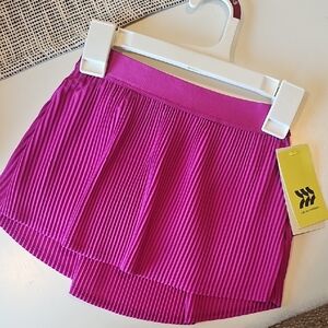 Fuchsia Pleated Skort